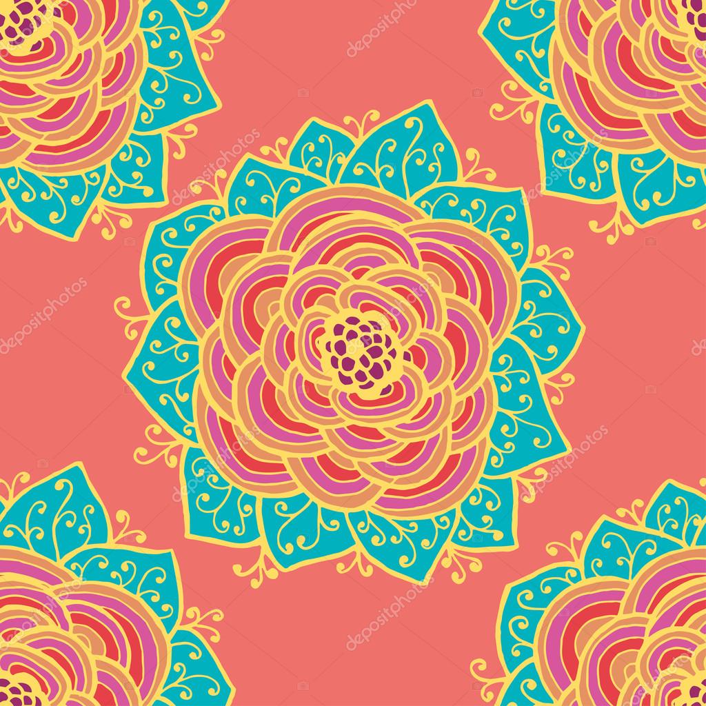 Seamless roses pattern. Vector illustration