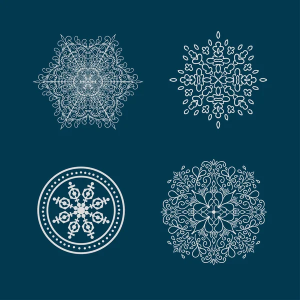 Set de copos de nieve — Archivo Imágenes Vectoriales