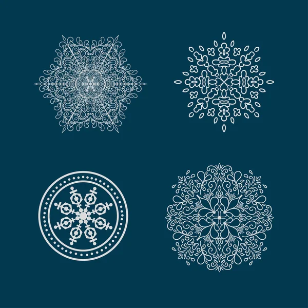 Set de copos de nieve — Vector de stock