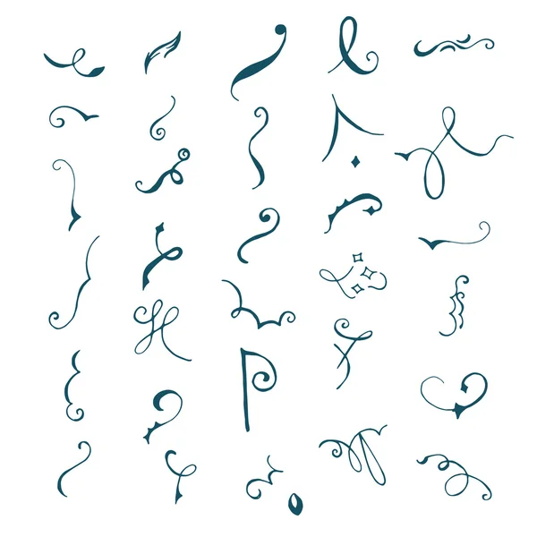 Éléments de conception calligraphique — Image vectorielle