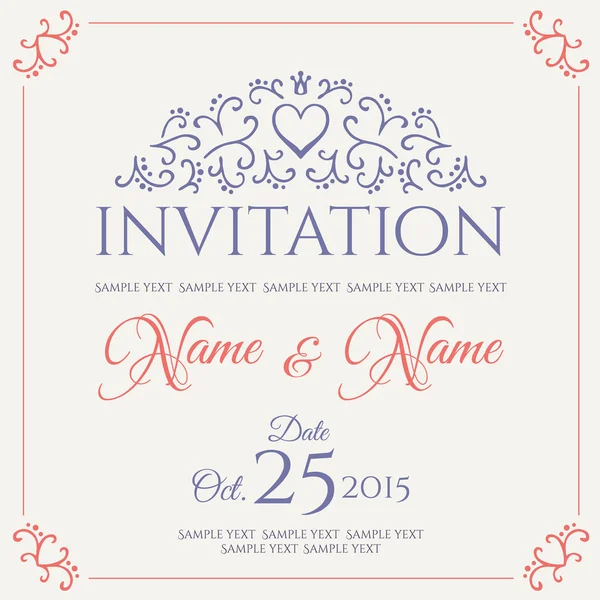 Invitation card — Stock Vector