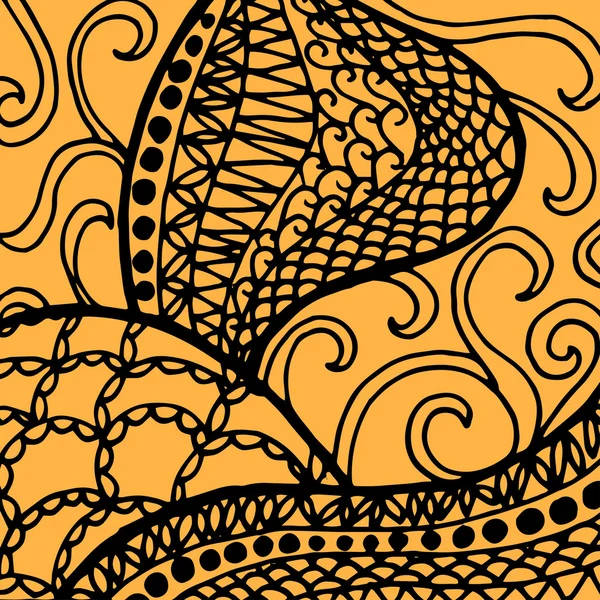 Sarı Doodle tasarım — Stok Vektör