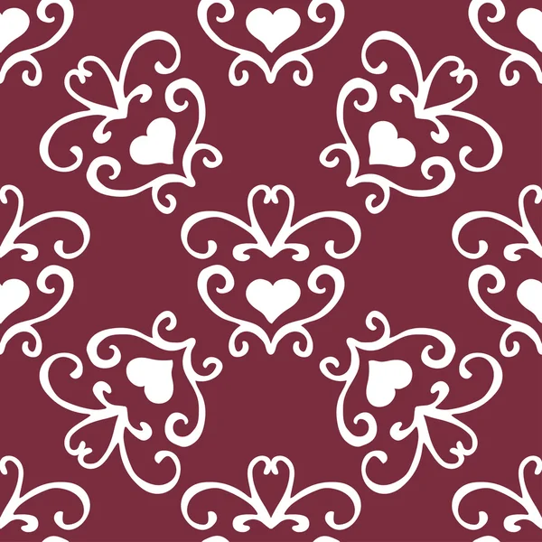 Vintage Valentines Day pattern — Stock Vector