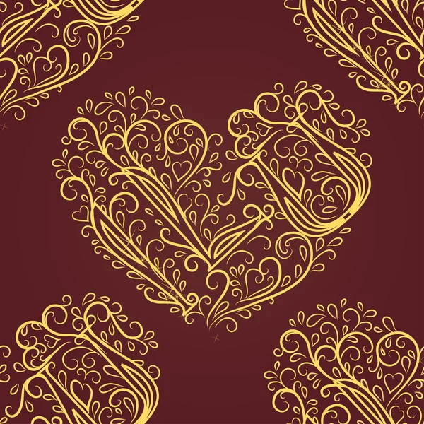 Vintage Valentines Day pattern — Stock Vector