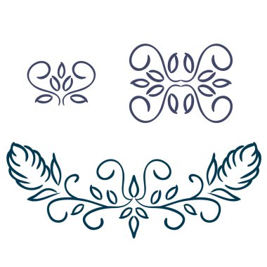 soyut çiçek desenli