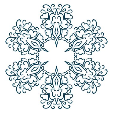 soyut çiçek desenli