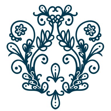 soyut çiçek desenli