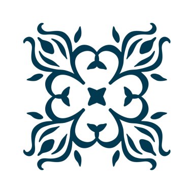 soyut çiçek desenli