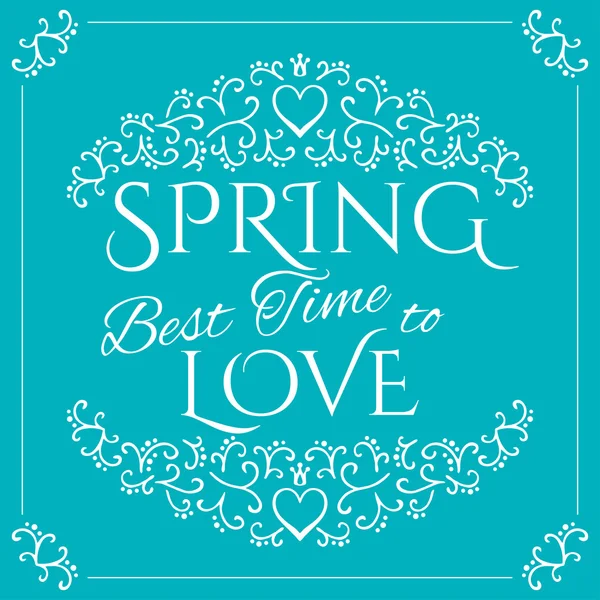 Spring best time to Love — Stock Vector