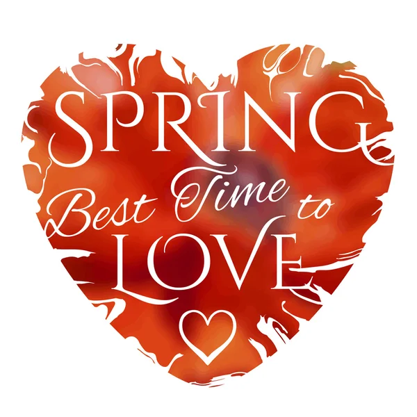 Spring best time to Love — Stock Vector