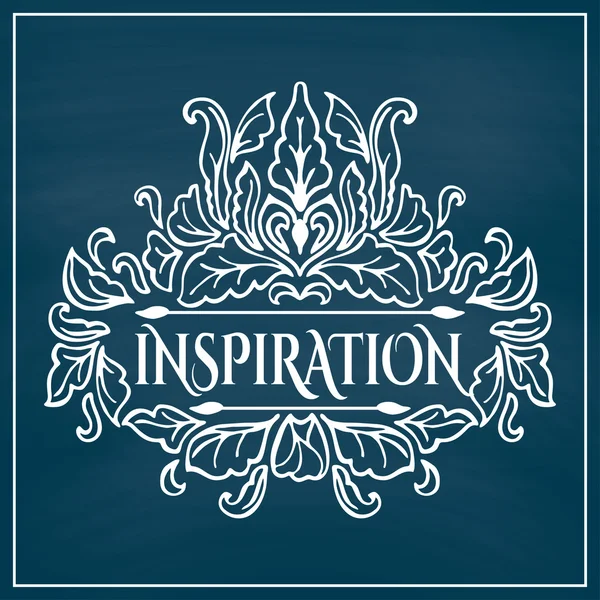 Lettrage d'inspiration dans un cadre floral — Image vectorielle