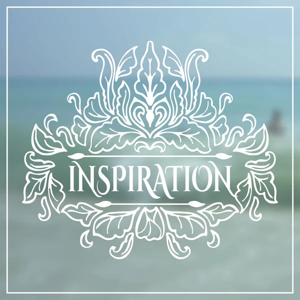 Inspiration sur fond flou — Image vectorielle