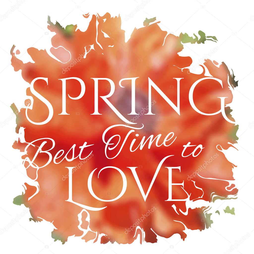 Spring best time to Love