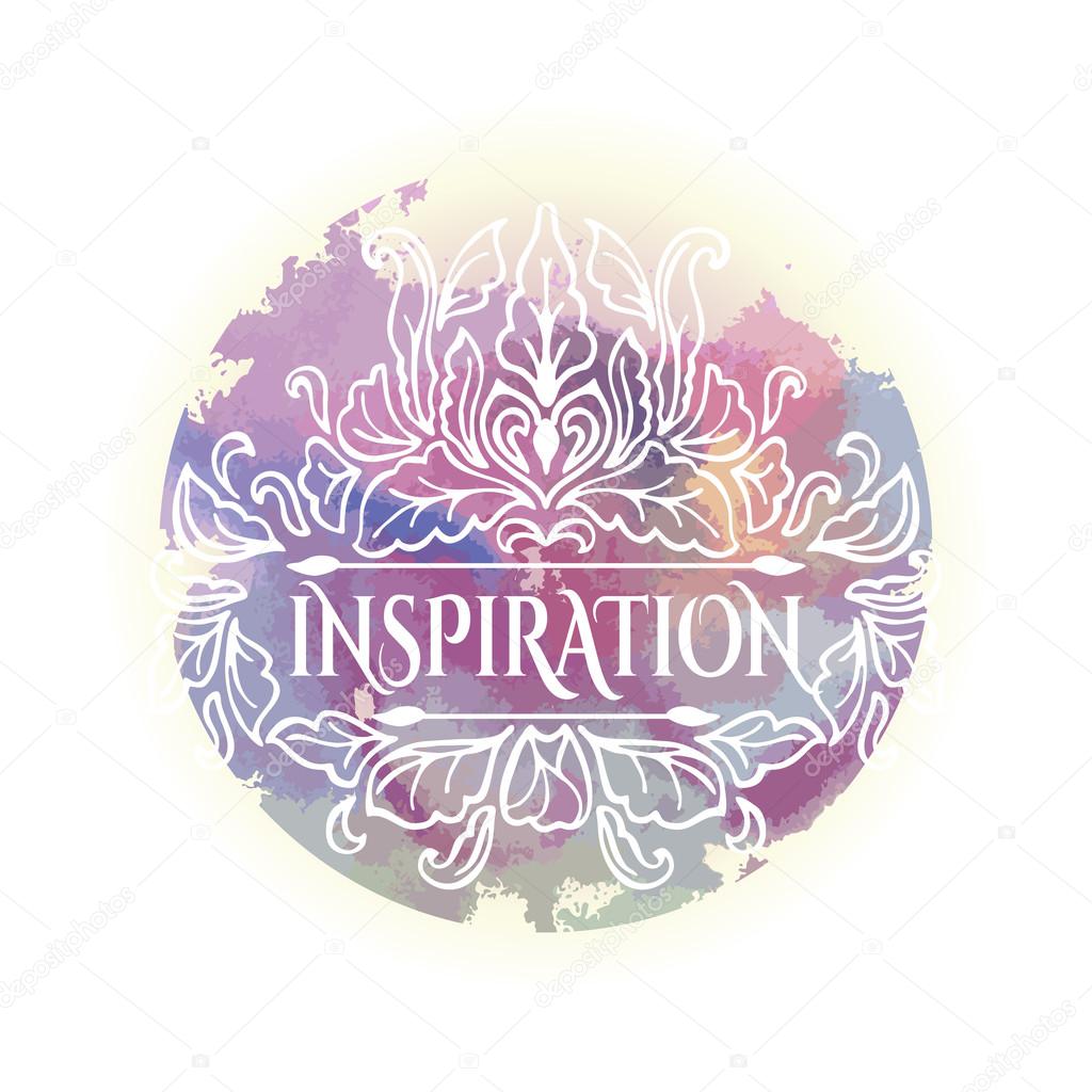 Inspiration lettering on watercolor