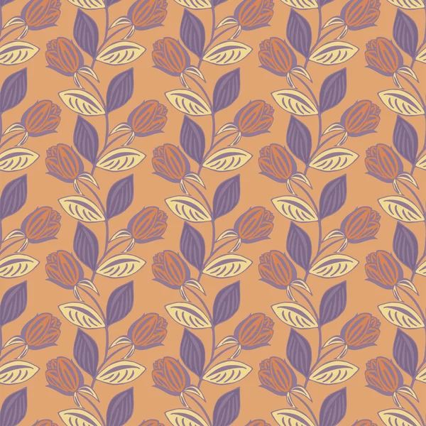 Seamless with vintage floral pattern. — Stock Vector