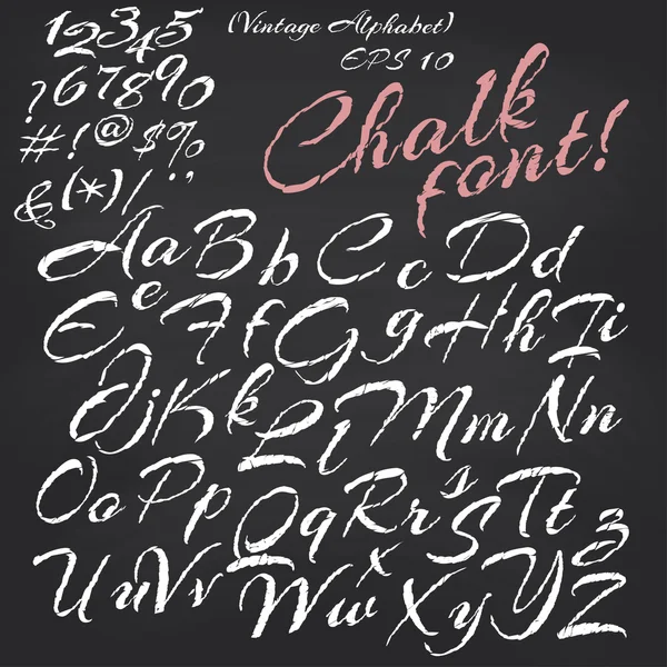 Шрифт крейди на фоні дошки — стоковий вектор