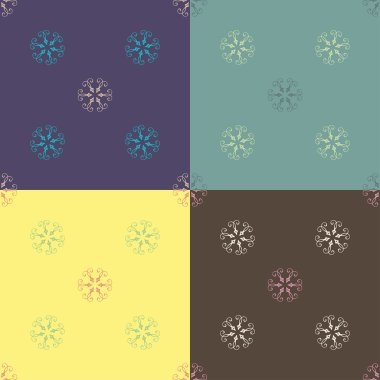 renkli çiçek desenleri