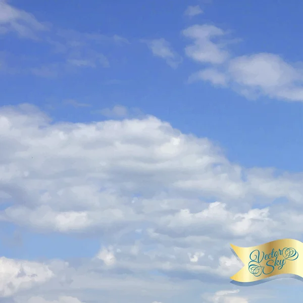 Blauer Himmel mit Wolken — Stockvektor