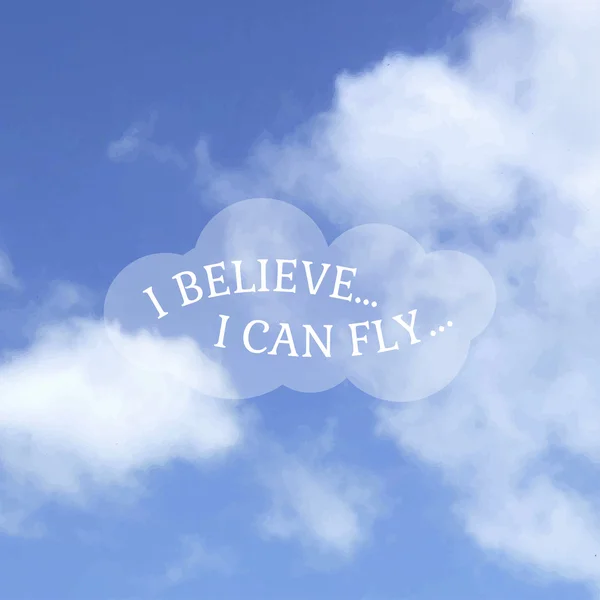 I believe I can Fly lettering — Stock Vector