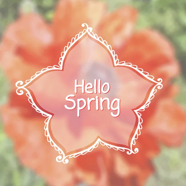 Hello Spring lettering — Stock Vector