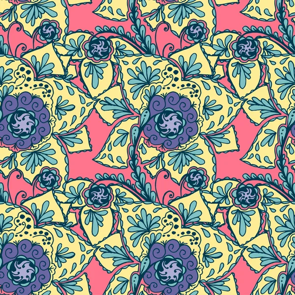 Motif floral abstrait coloré — Image vectorielle