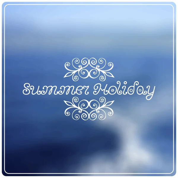Summer holiday lettering — Stock Vector