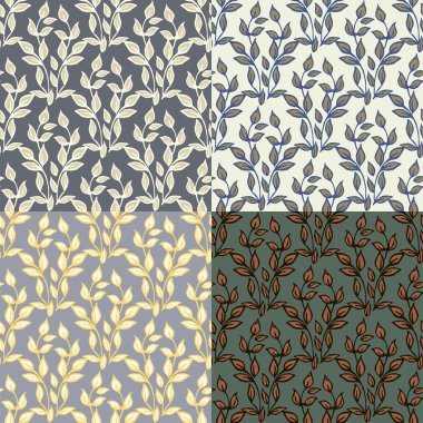 Vintage çiçek deseni ile sorunsuz