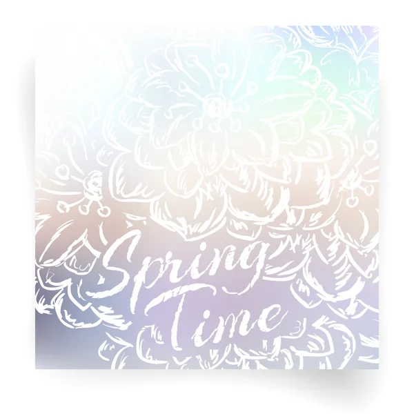 Fondo primavera con fiori — Vettoriale Stock