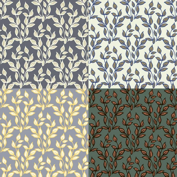 Sans couture avec motif floral vintage — Image vectorielle