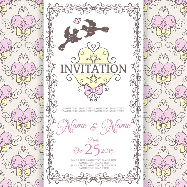 Plantilla de diseño de invitación — Vector de stock