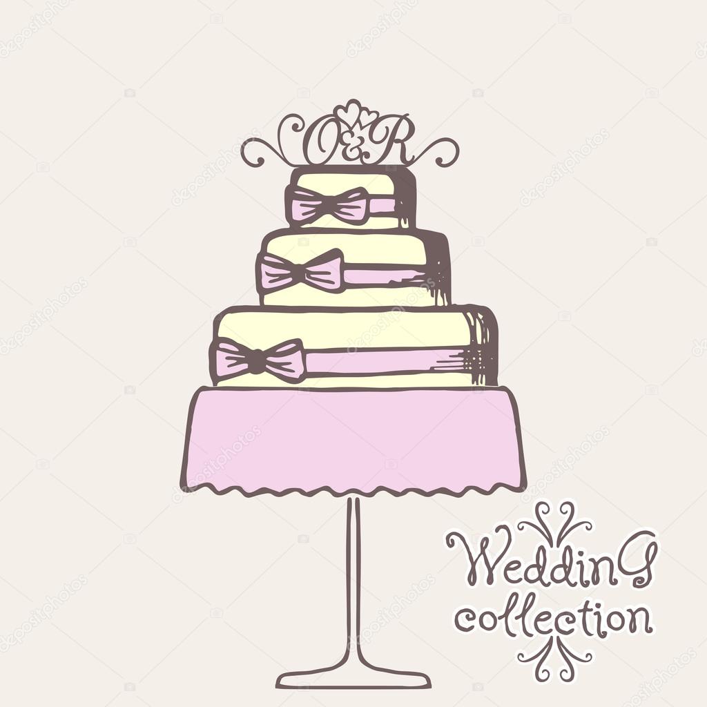 結婚式のコレクション ウエディング ケーキ ストックベクター C Ollevita 結婚式のコレクション ウエディング ケーキ ストックベクター C Ollevita