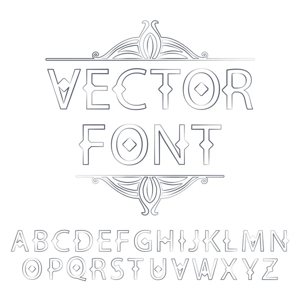 Vintage lettertype met kalligrafische ontwerpelement. — Stockvector