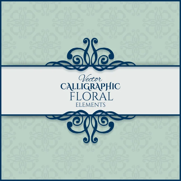 Vintage calligraphic frame. — Stock Vector