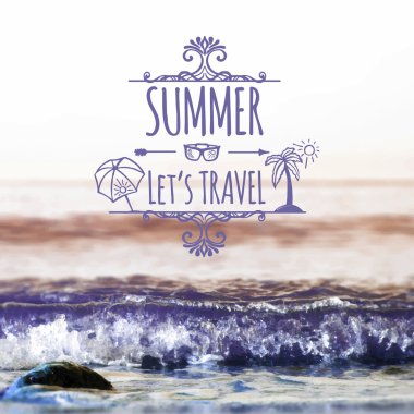 Deniz ve dalgalar yaz arka plan