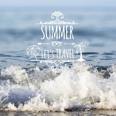 Deniz ve dalgalar yaz arka plan