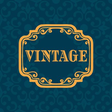 Kaligrafi vintage çerçeve