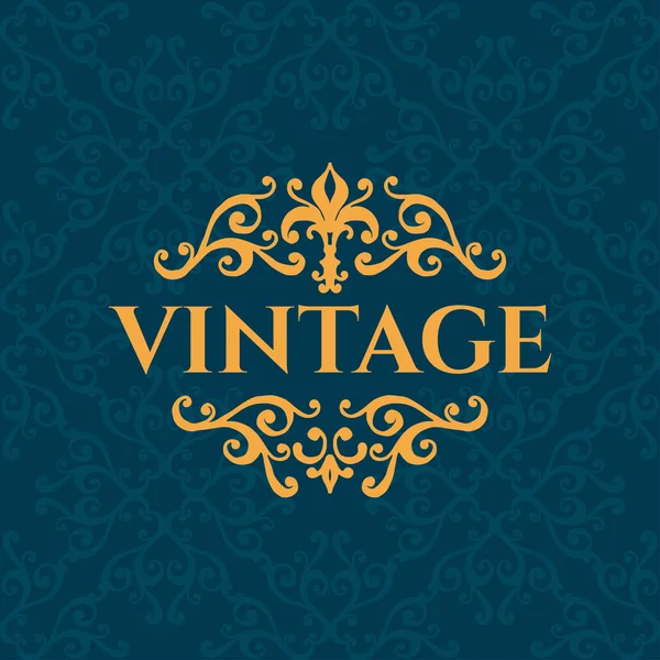 Marco caligráfico vintage — Vector de stock