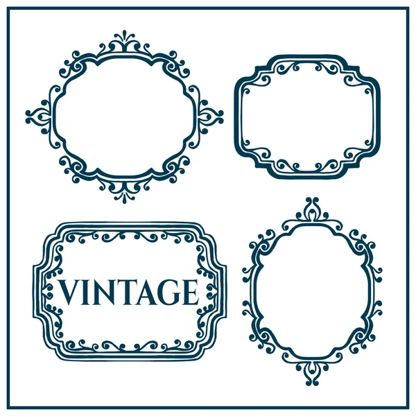 Kalligrafikus vintage keretek — Stock Vector