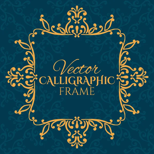 Kalligrafische vintage frame — Stockvector