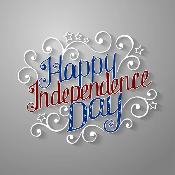 Happy Independence Day lettering — Stock Vector