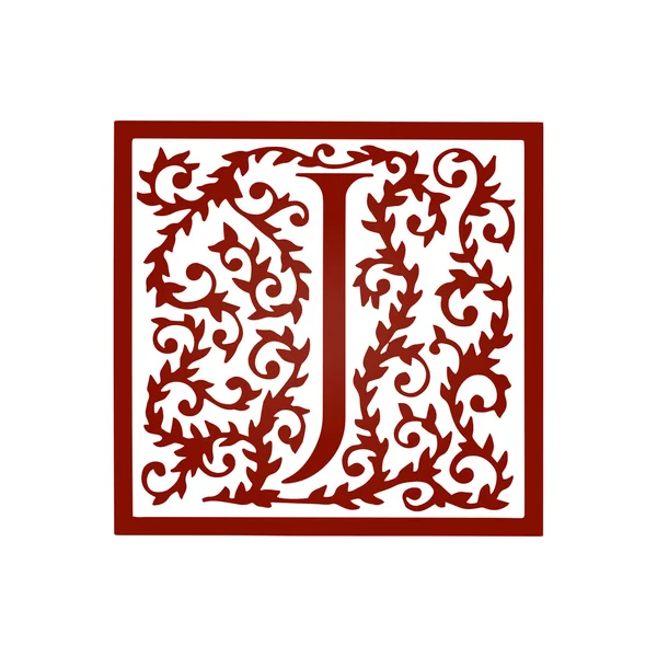 J-літерний квітковий шрифт — стоковий вектор