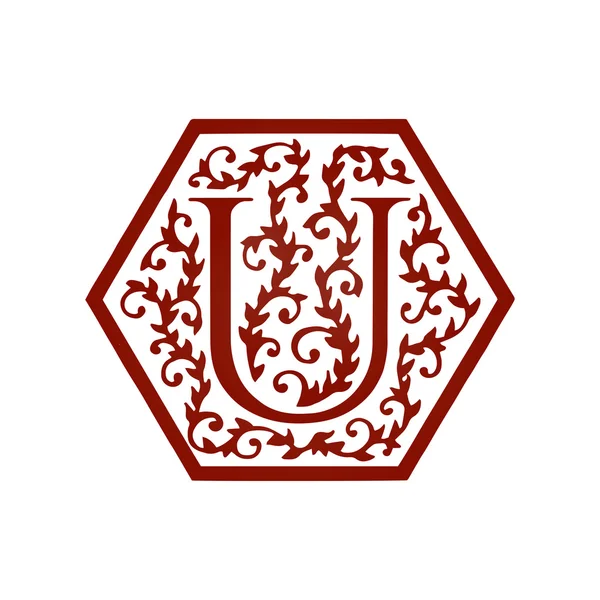 U Buchstabe — Stockvektor