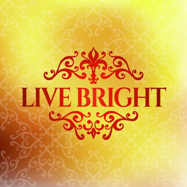 Live bright lettering — Stock Vector