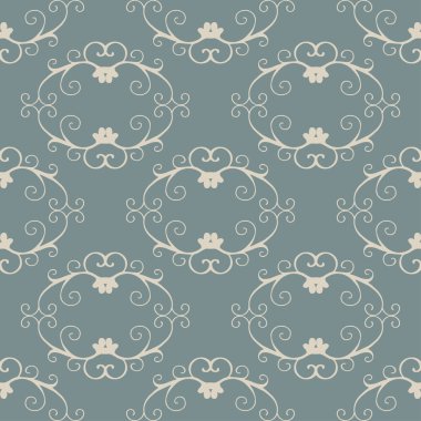 Vintage seamless modeli ile çiçek süsleme