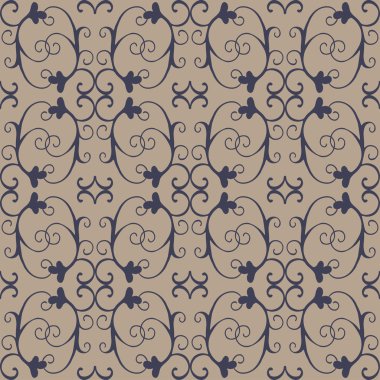 Vintage seamless modeli ile çiçek süsleme