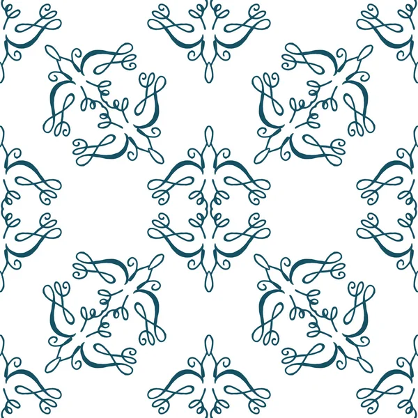 Motif vintage sans couture avec ornement floral — Image vectorielle