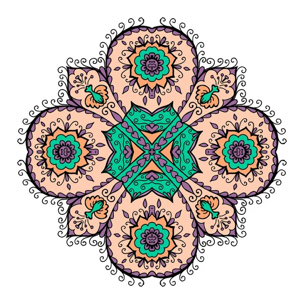 Mandala patroon ontwerpsjabloon. — Stockvector