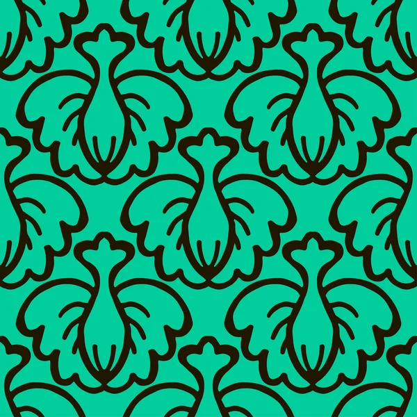 Patrón con adorno floral — Vector de stock