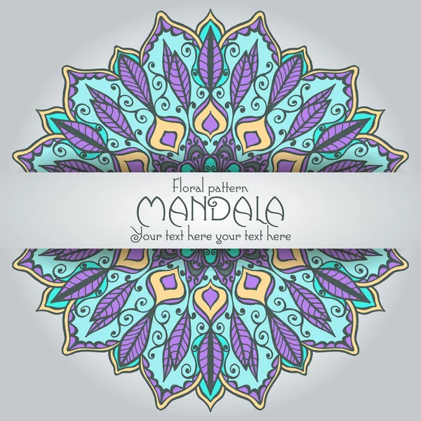 Mandala mönster formgivningsmall — Stock vektor