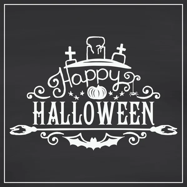 Glückliches Halloween-Botschaftsdesign — Stockvektor